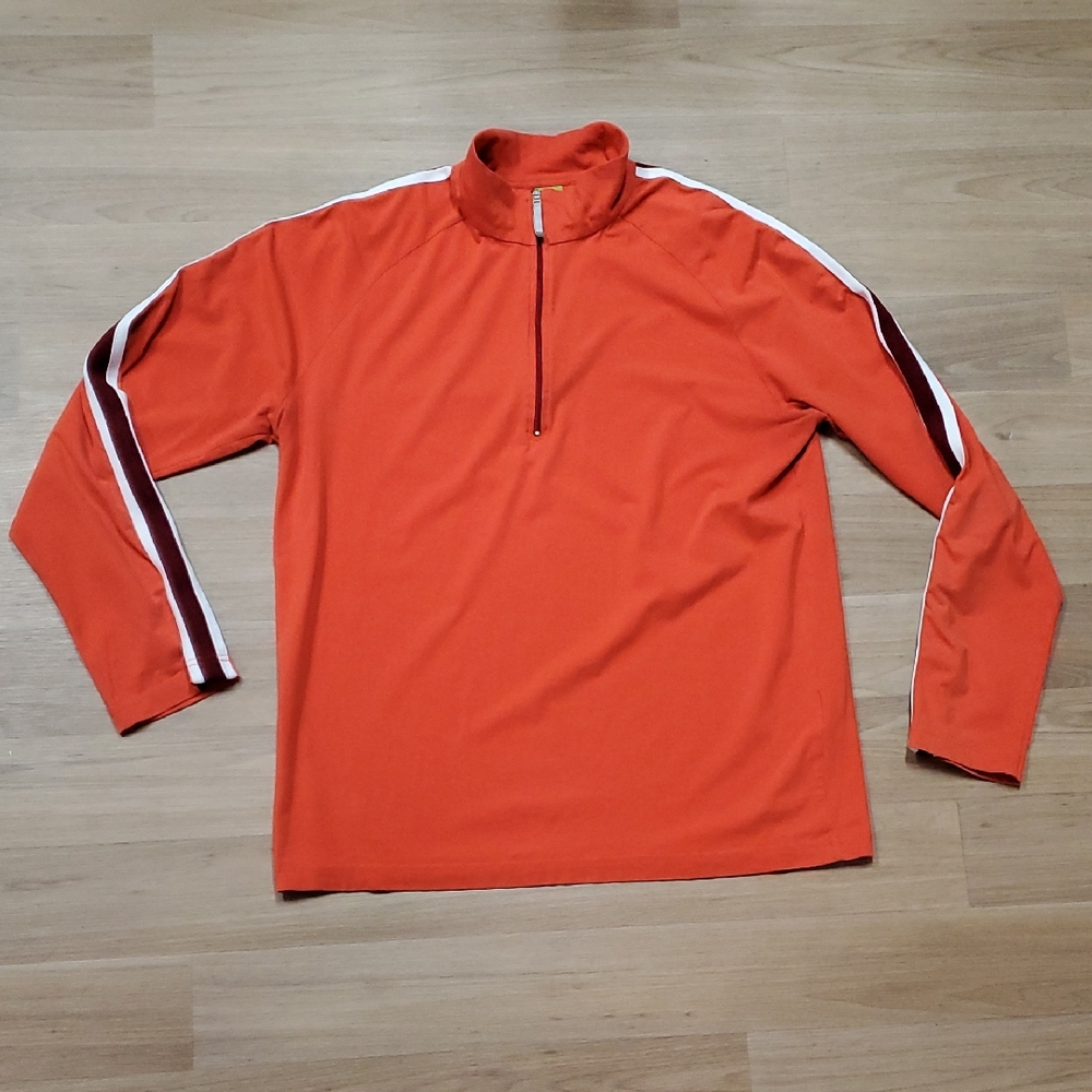 Hugo Boss Orange 1/4 Zip Pullover with Green Label
